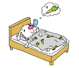 Pink nose rabbit sticker #3693798