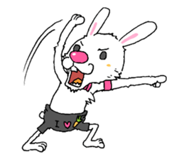 Pink nose rabbit sticker #3693799