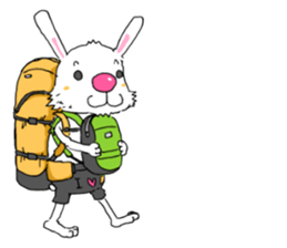 Pink nose rabbit sticker #3693800