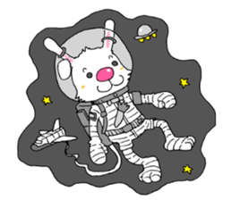 Pink nose rabbit sticker #3693802