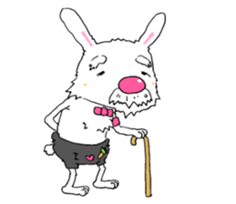 Pink nose rabbit sticker #3693803