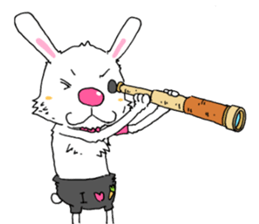 Pink nose rabbit sticker #3693805