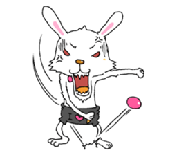 Pink nose rabbit sticker #3693806