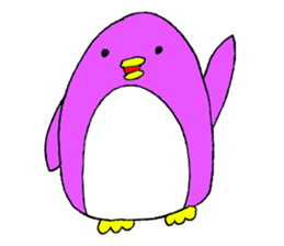 Colorful penguins PETA sticker #3693848