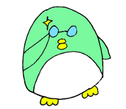 Colorful penguins PETA sticker #3693860