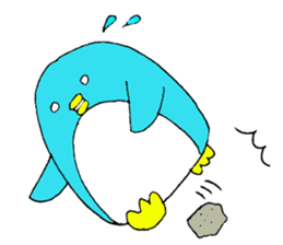 Colorful penguins PETA sticker #3693873