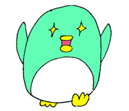 Colorful penguins PETA sticker #3693875