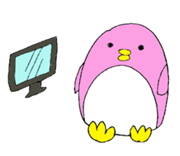 Colorful penguins PETA sticker #3693880