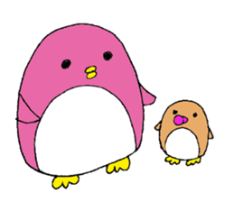 Colorful penguins PETA sticker #3693885