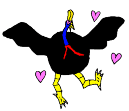 angry Cassowary sticker #3694049