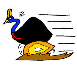 angry Cassowary sticker #3694054