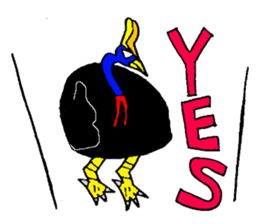 angry Cassowary sticker #3694058