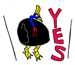 angry Cassowary sticker #3694058
