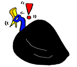 angry Cassowary sticker #3694061