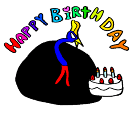 angry Cassowary sticker #3694064