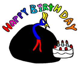 angry Cassowary sticker #3694064