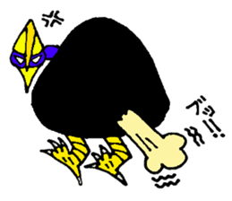 angry Cassowary sticker #3694071