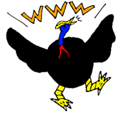 angry Cassowary sticker #3694072