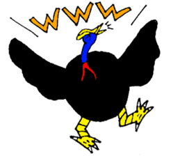 angry Cassowary sticker #3694072