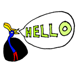 angry Cassowary sticker #3694074