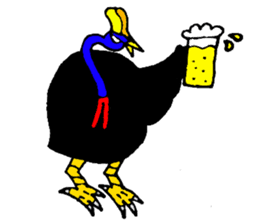 angry Cassowary sticker #3694077