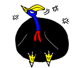 angry Cassowary sticker #3694086