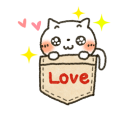 CAT and LOVE sticker #3695053