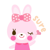 Cute rabbit!!  ( English version  ) sticker #3695927
