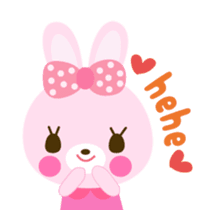 Cute rabbit!!  ( English version  ) sticker #3695928
