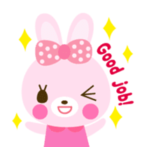 Cute rabbit!!  ( English version  ) sticker #3695930