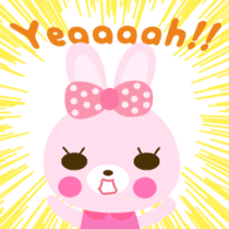 Cute rabbit!!  ( English version  ) sticker #3695932