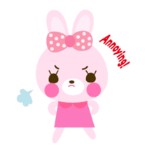 Cute rabbit!!  ( English version  ) sticker #3695935