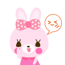 Cute rabbit!!  ( English version  ) sticker #3695936