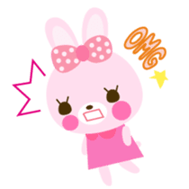 Cute rabbit!!  ( English version  ) sticker #3695938