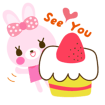 Cute rabbit!!  ( English version  ) sticker #3695945