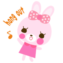 Cute rabbit!!  ( English version  ) sticker #3695948