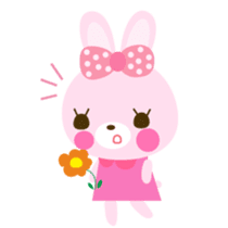 Cute rabbit!!  ( English version  ) sticker #3695950