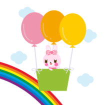 Cute rabbit!!  ( English version  ) sticker #3695952