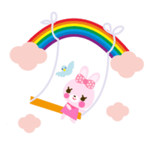 Cute rabbit!!  ( English version  ) sticker #3695953