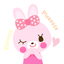 Cute rabbit!!  ( English version  ) sticker #3695957