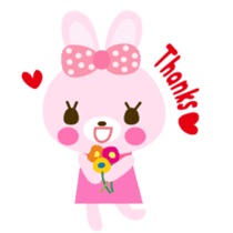 Cute rabbit!!  ( English version  ) sticker #3695958