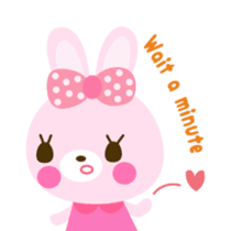 Cute rabbit!!  ( English version  ) sticker #3695961