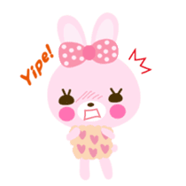Cute rabbit!!  ( English version  ) sticker #3695963