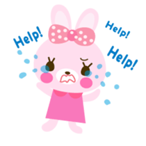 Cute rabbit!!  ( English version  ) sticker #3695966