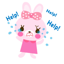 Cute rabbit!!  ( English version  ) sticker #3695966