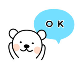 Sweet White BEAR sticker #3695976