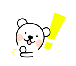 Sweet White BEAR sticker #3696004