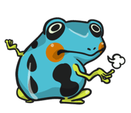 Blue dendrobates (English ver) sticker #3697179