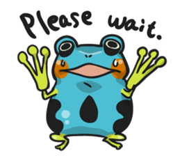 Blue dendrobates (English ver) sticker #3697190