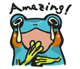 Blue dendrobates (English ver) sticker #3697201